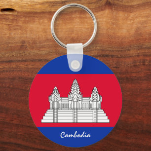 Porte-clés Drapeau cambodgien et vacances au Cambodge, patrio