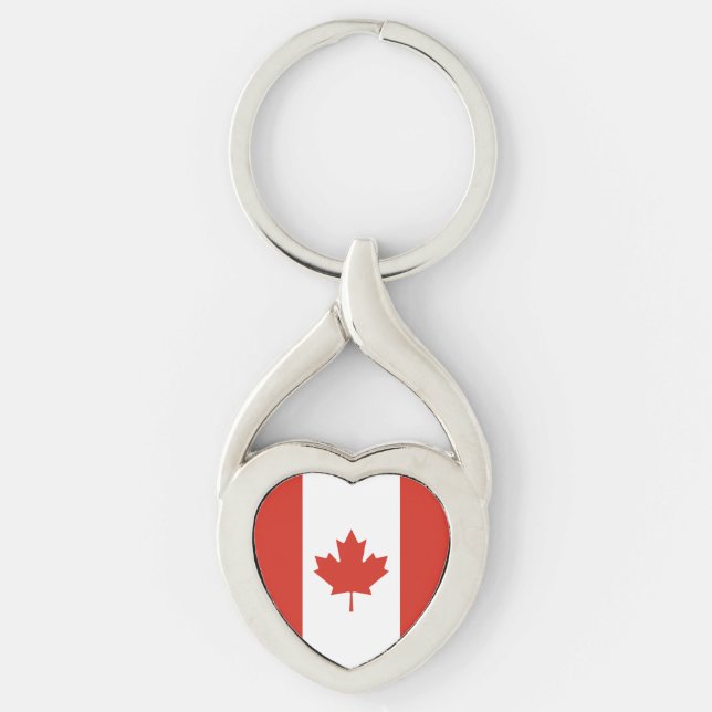 Porte-clés Drapeau canadien patriotique (Devant)