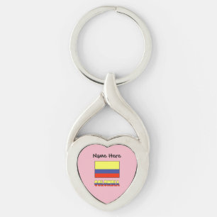 Porte-clés Drapeau colombien et colombien personnalisé