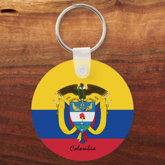 Porte-clés Drapeau colombien & patriotes colombiens / sports (Recto)