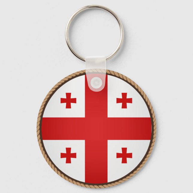 Porte-clés Drapeau cool de Géorgie (Recto)