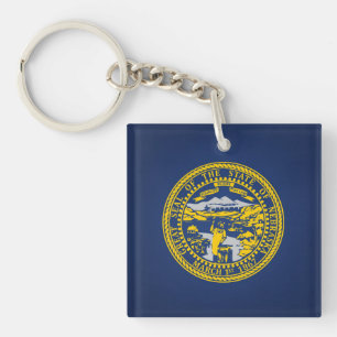Porte-clés Drapeau cool De L'État Du Nebraska