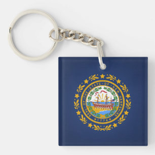 Porte-clés Drapeau cool De L'État Du New Hampshire