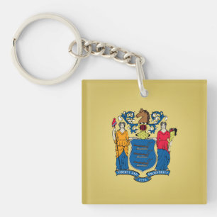 Porte-clés Drapeau cool De L'État Du New Jersey