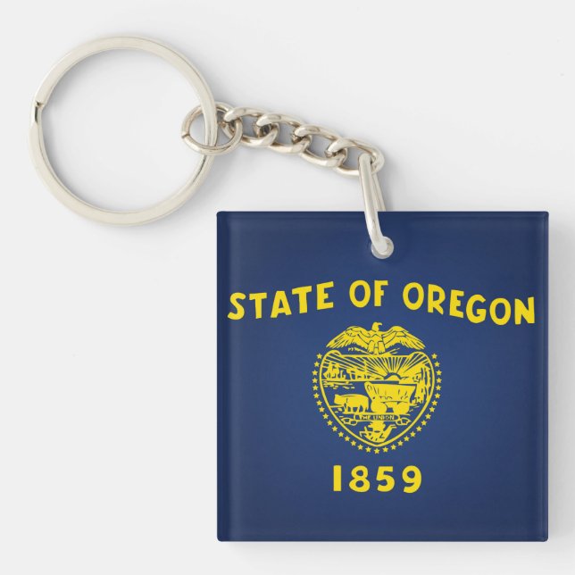 Porte-clés Drapeau cool De L'Oregon (Devant)
