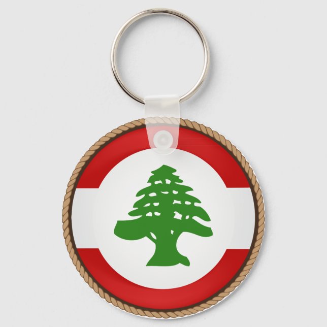 Porte-clés Drapeau cool Liban (Recto)