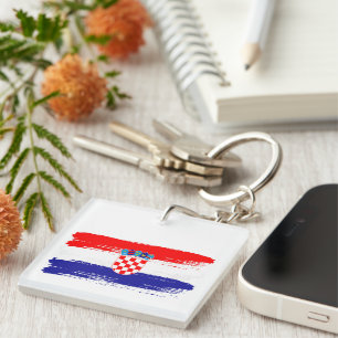 Porte-clés Drapeau croate Cadeau Football Fan Sports