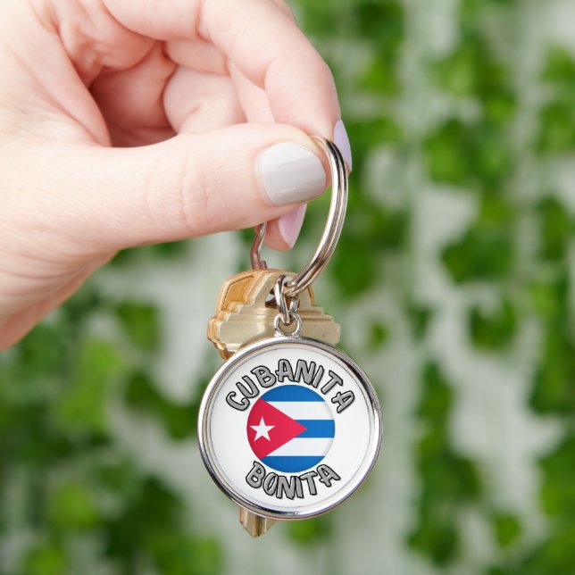 Porte-clés Drapeau Cubanita Cubaine Porte - clé mignonne (main)