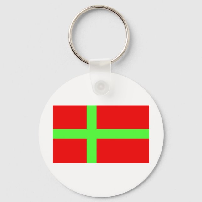 Porte-clés Drapeau de Bornholm (Recto)