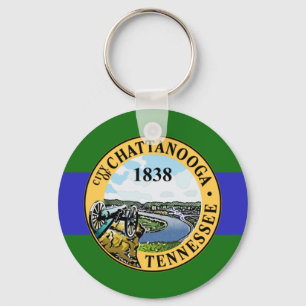 Porte-clés Drapeau de Chattanooga, Tennessee