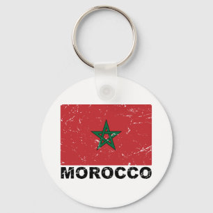 Porte-clés Drapeau de cru du Maroc