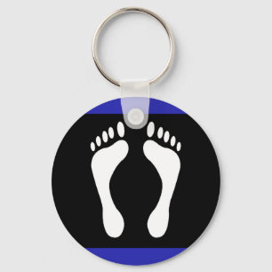 Porte-clés Drapeau de fierté de pied (empreinte de pied)