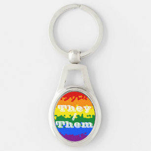 Porte-clés Drapeau de fierté gay personnalisable Funky Boho a