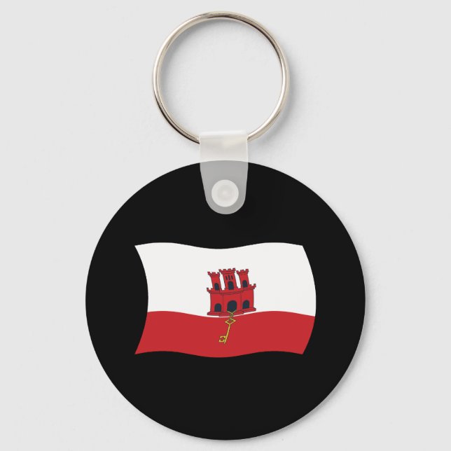 Porte-clés Drapeau de Gibraltar (Recto)