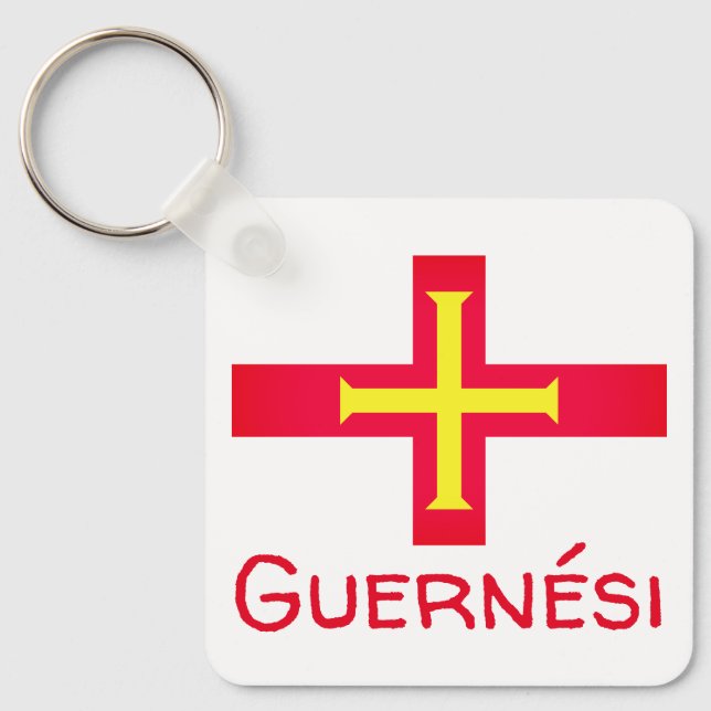 Porte-clés Drapeau de Guernési (Recto)