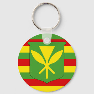 Porte-clés Drapeau de Kanaka Maoli - drapeau hawaïen de