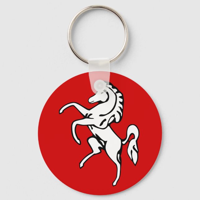 Porte-clés Drapeau de Kent (Cheval Blanc) (Comté d'Angleterre (Recto)