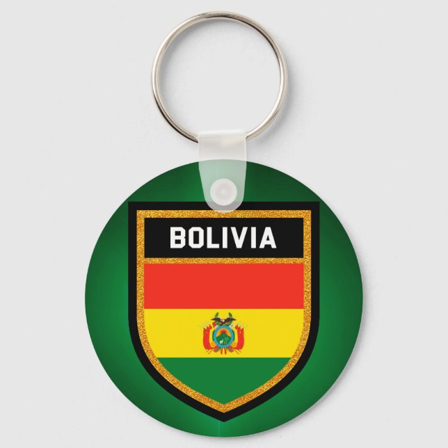 Porte-clés Drapeau de la Bolivie (Recto)