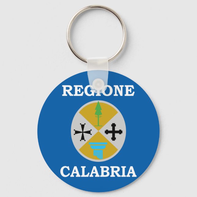 Porte-clés Drapeau de la Calabre, Italie (Recto)