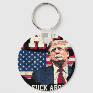 Porte-clés Drapeau de la carte américaine Fafo Trump Us