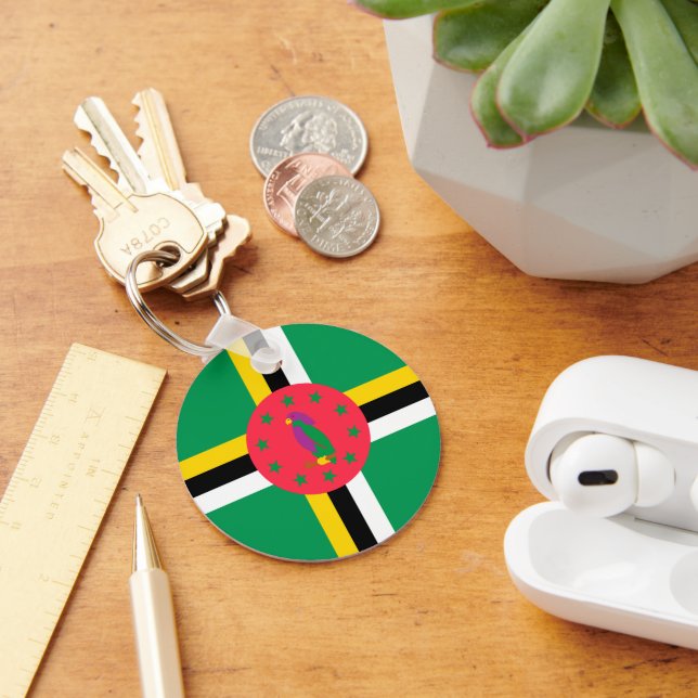 Porte-clés Drapeau de la Dominique (Bureau)