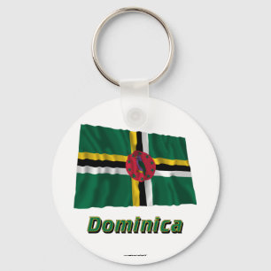 Porte-clés Drapeau de la Dominique avec nom