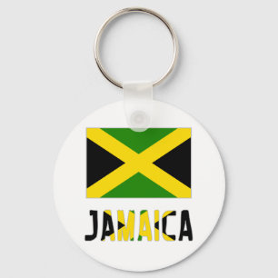 Porte-clés Drapeau de la Jamaïque & Mot