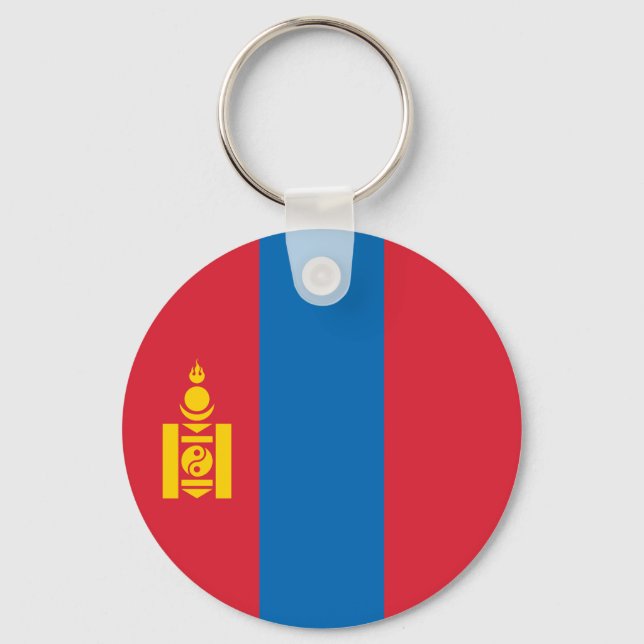 Porte-clés Drapeau de la Mongolie (Recto)