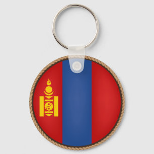 Porte-clés Drapeau de la Mongolie cool