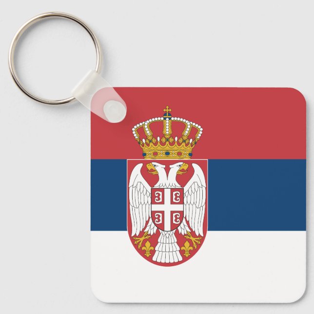 Porte-clés Drapeau de la Serbie (Recto)