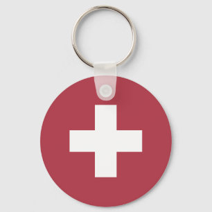 Porte-clés Drapeau de la Suisse modifiée