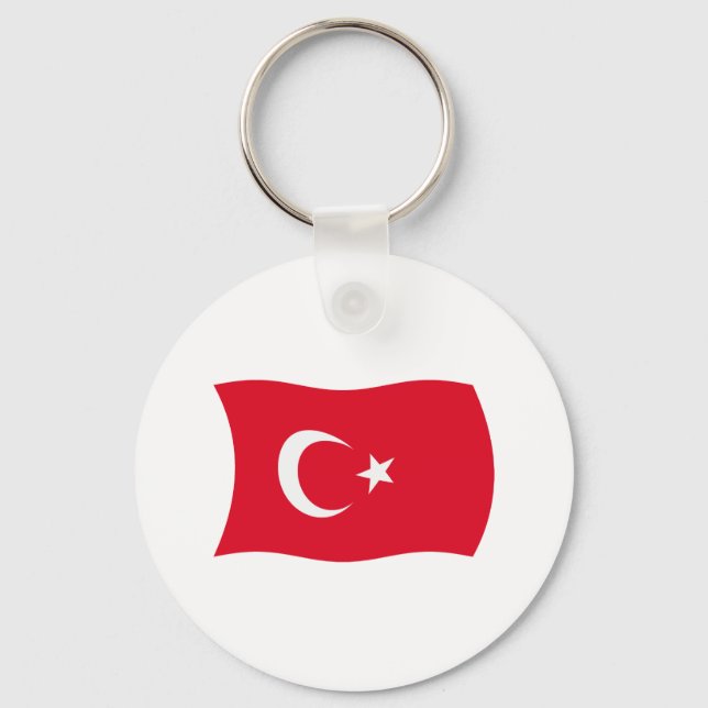 Porte-clés Drapeau de la Turquie (Recto)