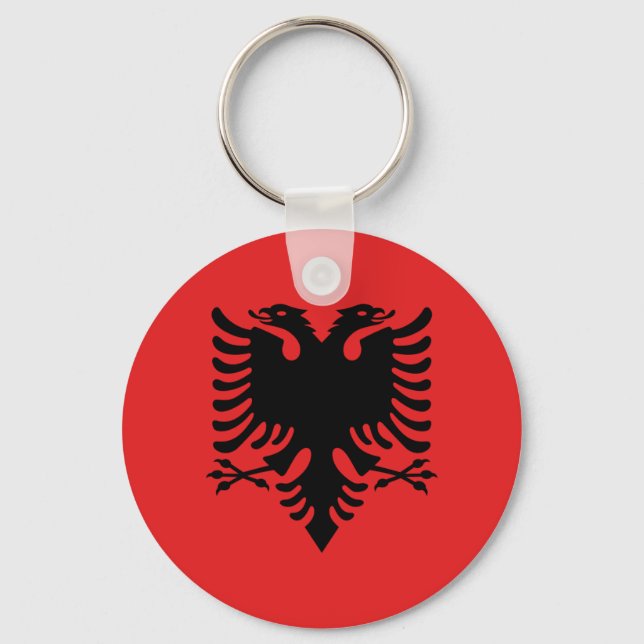 Porte-clés Drapeau de l'Albanie - Flamuri i Shqipërisë (Recto)