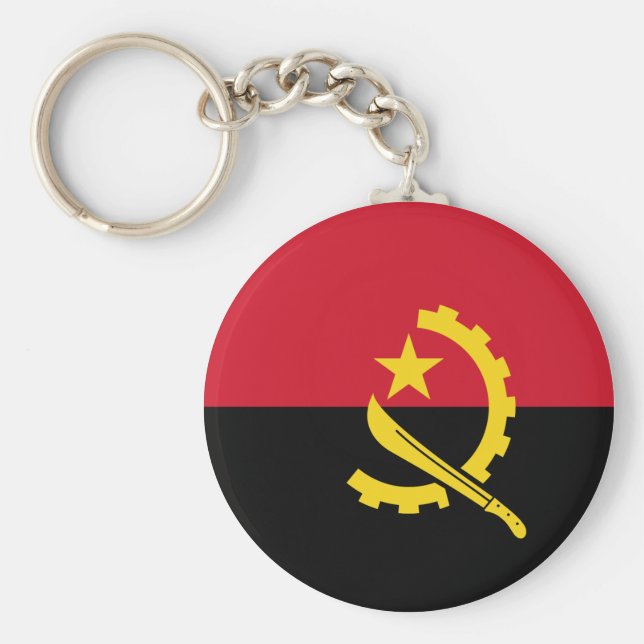 Porte-clés Drapeau de l'Angola (Devant)