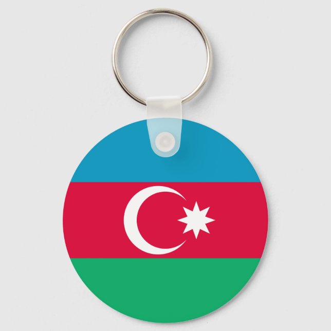 Porte-clés Drapeau de l'Azerbaïdjan patriotique (Recto)