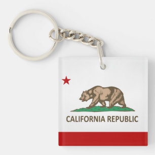 Porte-clés Drapeau De L'État cool De Californie