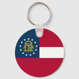 Porte-clés Drapeau de l'État de Géorgie