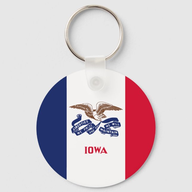 Porte-clés Drapeau de l'État de l'Iowa (Recto)