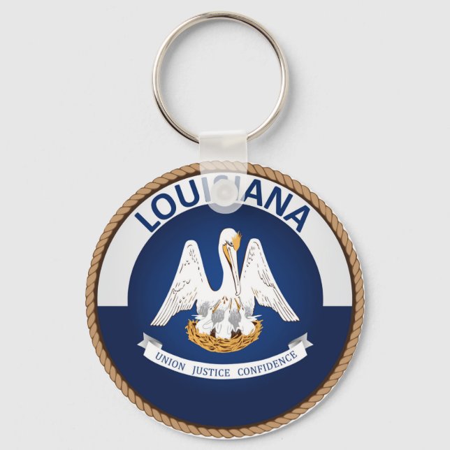 Porte-clés Drapeau de l'État de Louisiane (Recto)
