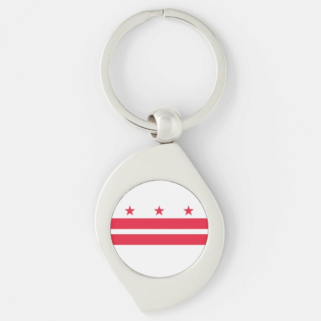 Porte-clés Drapeau de l'État de Washington DC (Devant)
