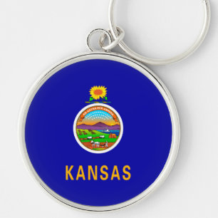 Porte-clés Drapeau de l'État du Kansas