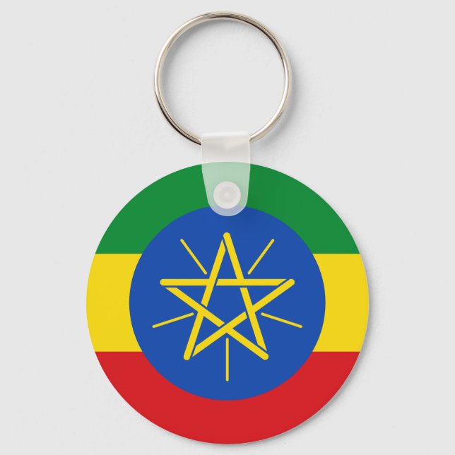 Porte-clés Drapeau de l'Éthiopie (Recto)