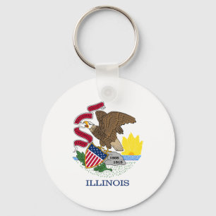 Porte-clés Drapeau de l'Illinois