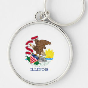 Porte-clés Drapeau de l'Illinois