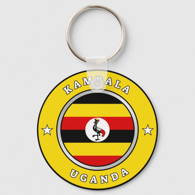 Porte-clés Drapeau de l'Ouganda (Recto)