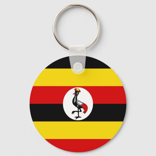 Porte-clés Drapeau de l'Ouganda (Recto)