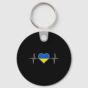 Porte-clés Drapeau de l'Ukraine Cœur Racines Vacances Ukraini
