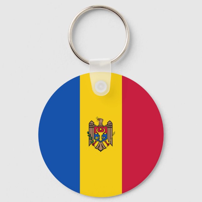 Porte-clés Drapeau de Moldova (Recto)