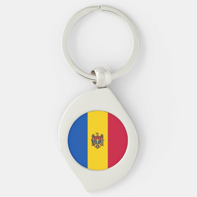 Porte-clés Drapeau de Moldova (Devant)