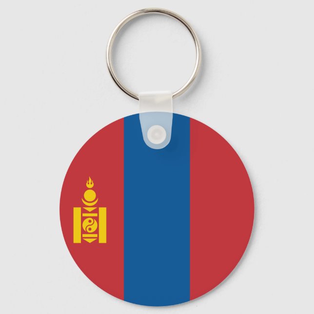 Porte-clés Drapeau de Mongolie (Recto)